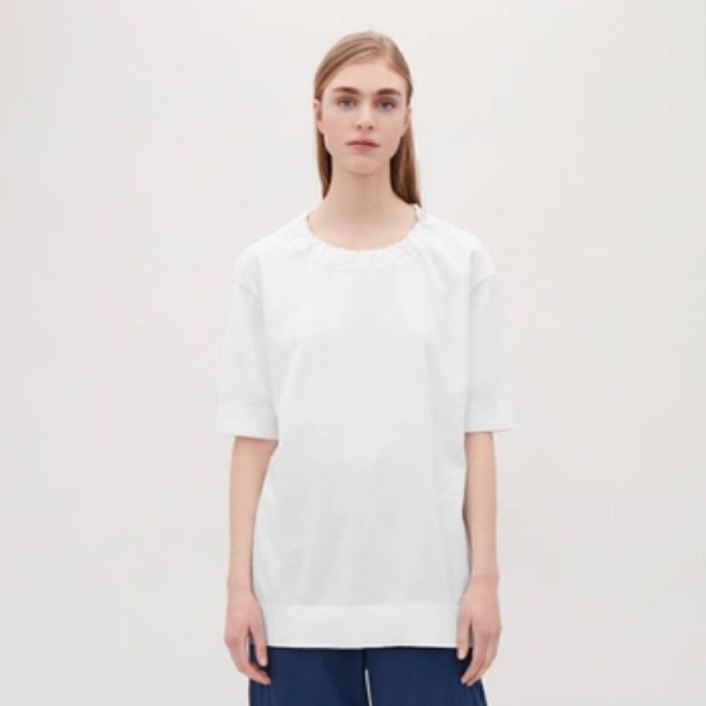 COS White Oversize Knit Top
